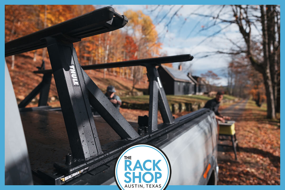 Thule Xscape truck bed rack installed on a pickup truck